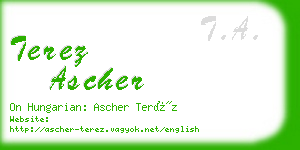 terez ascher business card